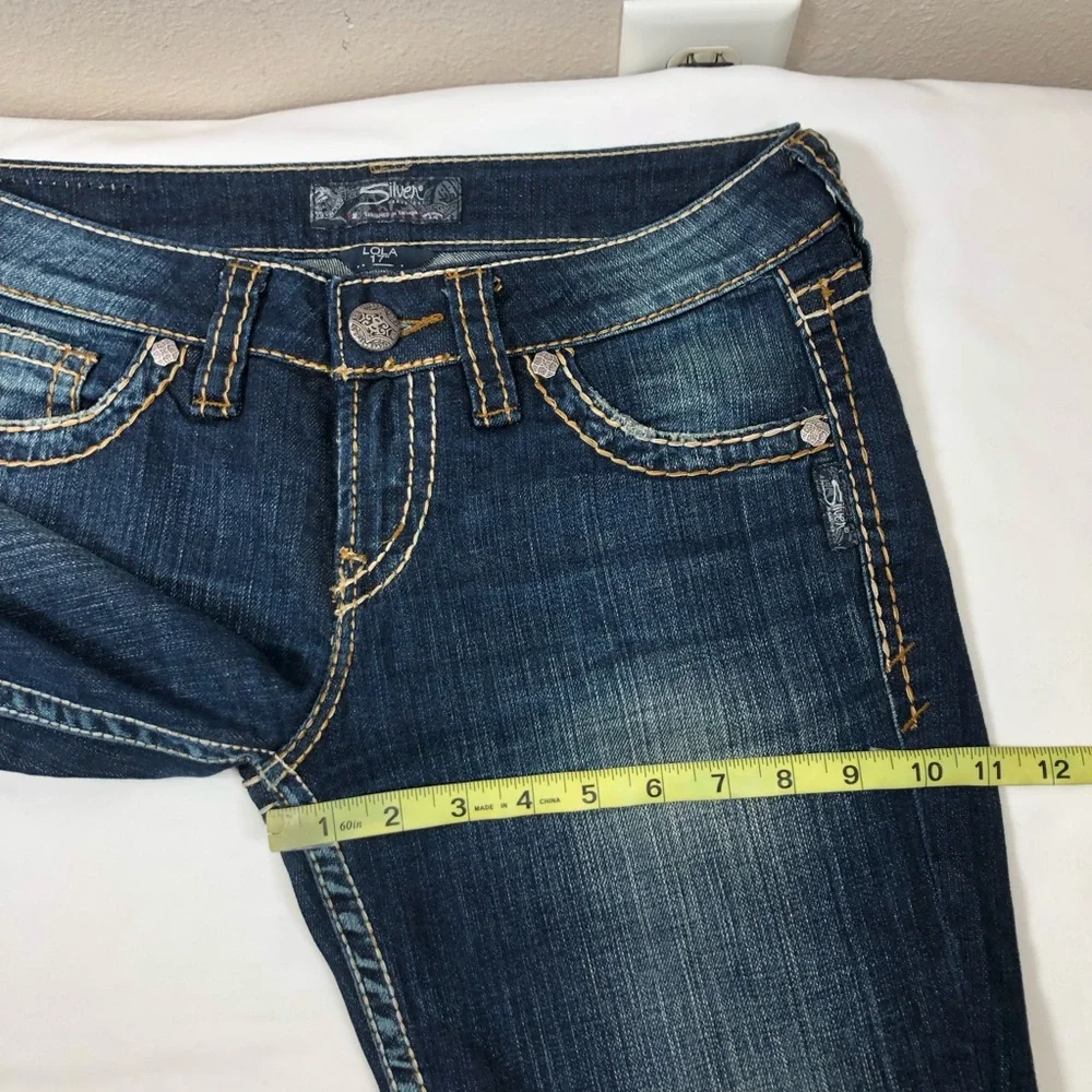 Silver Jeans Co Lola 17” Cotton Mix Dark Wash Straight Leg Jeans W27 L32